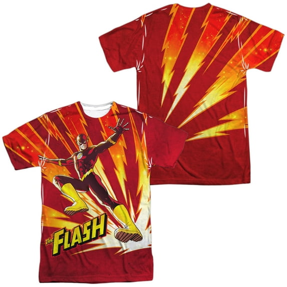 JLA Lightning Fast Unisex Adult Sublimated Costume T Shirt (Front/Back), 2X-Large Multicolor