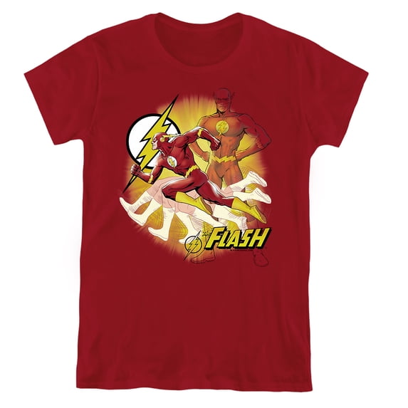 JLA Lightning Fast Women's T Shirt, Cardinal, Large