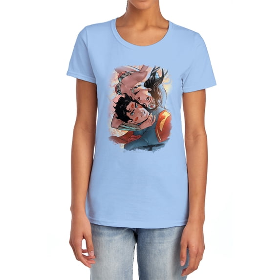 JLA Love Birds Women's T Shirt, Light Blue, 2X-Large