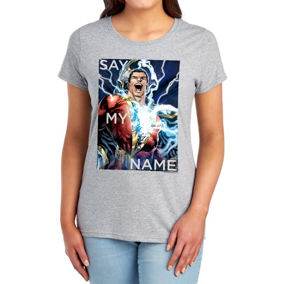 JLA Say My Name Women's T Shirt, Athletic Heather, 2X-Large