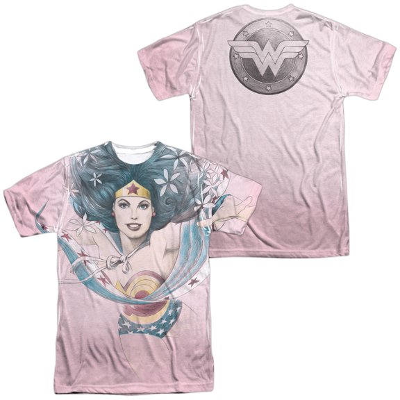 JLA Sketched Unisex Adult Sublimated Costume T Shirt (Front/Back), X-Large Multicolor