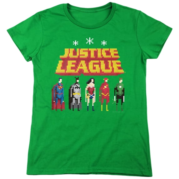 JLA Standing Below Women's T Shirt, Kelly Green, 2X-Large