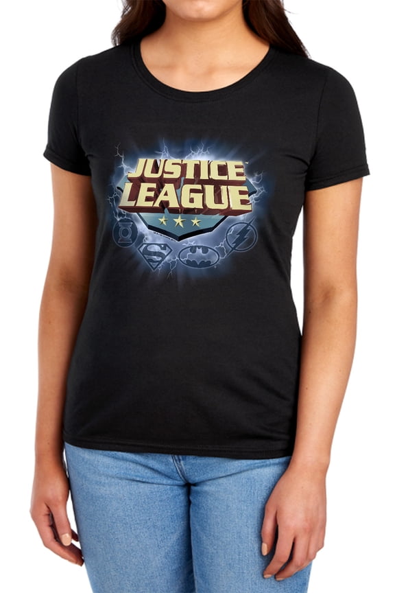 JLA Storm Logo Women's T Shirt, Black, Medium