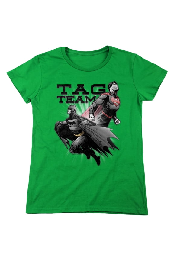 JLA Tag Team Women's T Shirt, Kelly Green, Medium