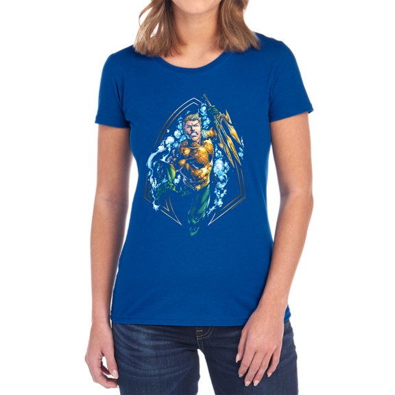 JLA Thrashing Women's T Shirt, Royal, Medium