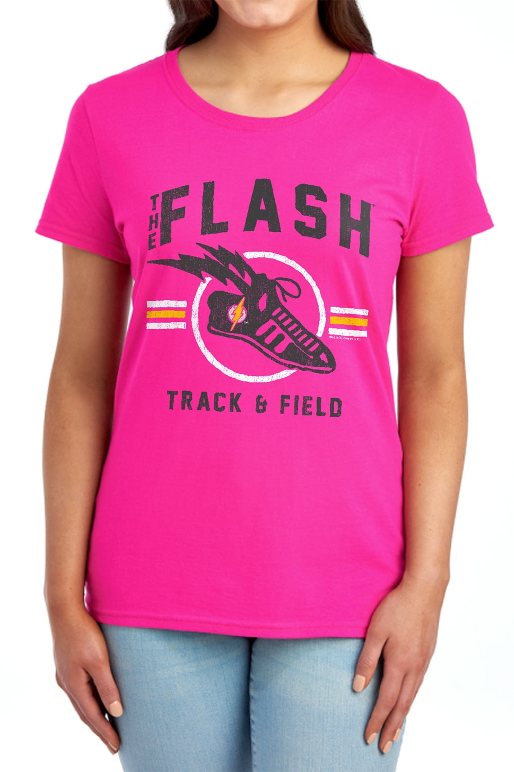 JLA Track and Field Women's T Shirt, Hot Pink, Medium