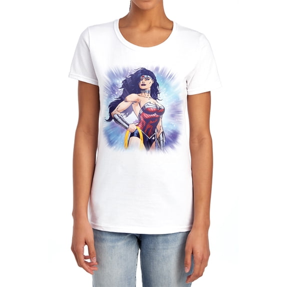 JLA Warrior Women's T Shirt, White, Medium