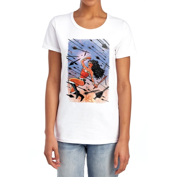 JLA Wonder Woman #1 Women's T Shirt, White, Small
