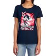 thumbnail image 1 of JLA Wonder Woman Red & Gray Women's T Shirt, Navy, Medium, 1 of 6