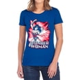 thumbnail image 1 of JLA Wonder Woman Red & Gray Women's T Shirt, Royal, Medium, 1 of 6