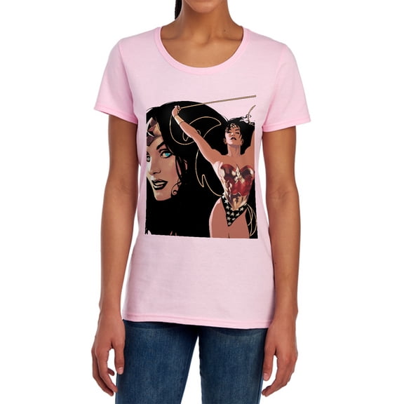 JLA Ww #150 Cover Women's T Shirt, Pink, 2X-Large