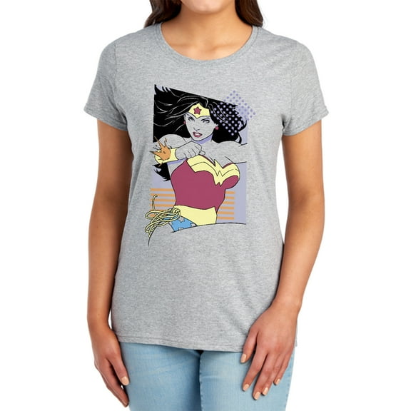 JLA Ww 80S Minimal Women's T Shirt, Athletic Heather, Small