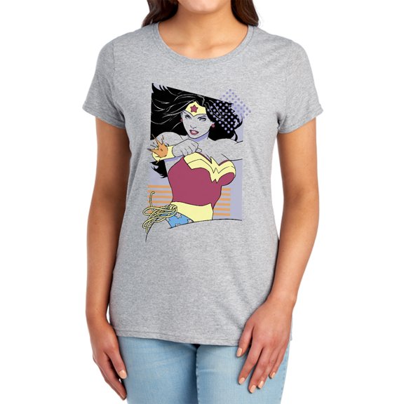 JLA Ww 80S Minimal Women's T Shirt, Athletic Heather, X-Large