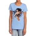 thumbnail image 1 of JLA Ww All Star Women's T Shirt, Light Blue, Large, 1 of 6
