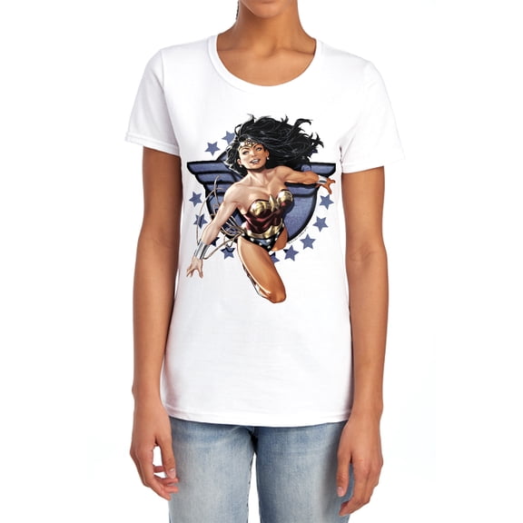 JLA Ww All Star Women's T Shirt, White, Large