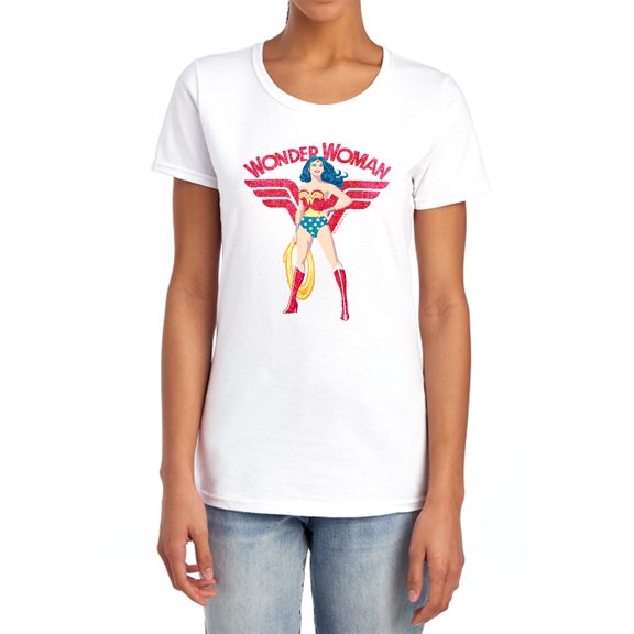 JLA Ww Sparkle Women's T Shirt, White, 2X-Large
