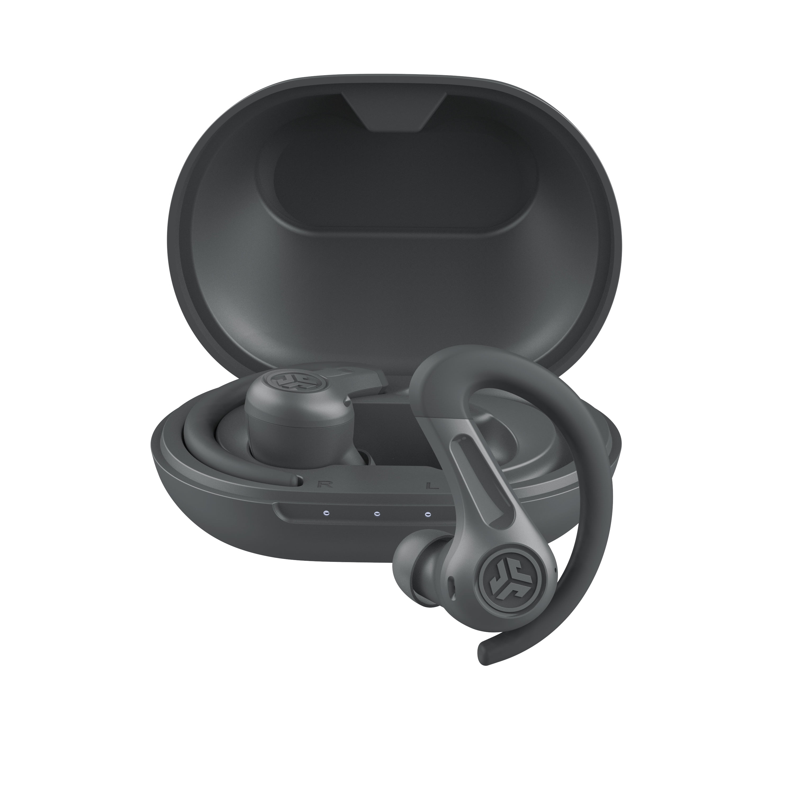 JLab JBuds Air Sport ANC 4 True Bluetooth Earbuds with Charging Case Graphite Swipe and Touch Controls Hybrid Active Noise Cancelation Multipoint Connect Customize Setting App Walmart