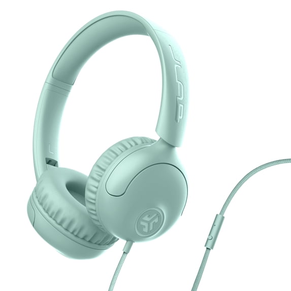 JLab Studio 2 Wired Headphones, Mint, Cloud Foam Comfort, Foldable, In-Line Mic, Lab Quality Sound