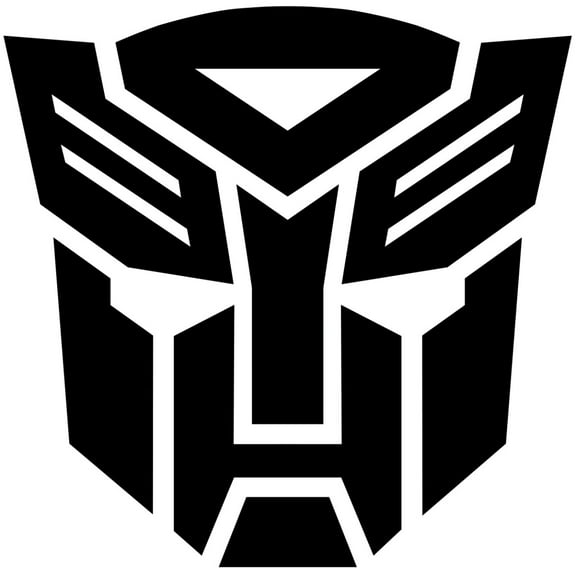 JLC Concept Transformers Autobot Vinyl Decal Sticker, Black, 5x4.7 inches, 2 Count
