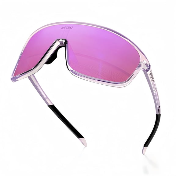 JLETOLI Photochromic UV400 Protection Polarized Lightweight Unisex Bike Sunglasses with Case Floating Strap