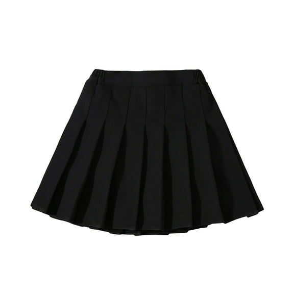 JLFKNE Toddler Baby Girls Skirt Breathable Loose Fit Above Knee Length Pleated Tennis Skirt Simple Solid Color Natural Stretch Waist Childs Girls Show Wear