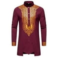 JLFKNG 2024 New National Wind Robe Gold Printing Men's Long Sleeve Suit