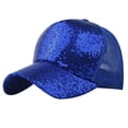 thumbnail image 1 of JLFKNG Athletic Baseball Cap Fashion Sparkly Sequins Mesh Canvas Hat Lightweight Breathable Sun Protection Cap Suitable For Holiday, Vacation, 1 of 2