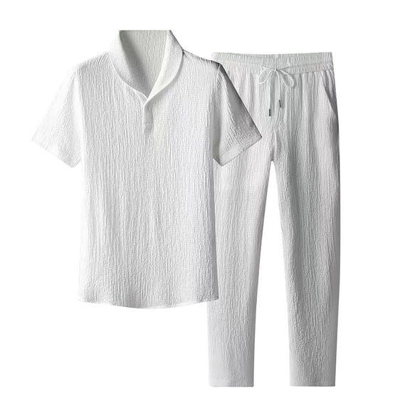 JLFKNG Fashion Men's Tracksuits 2 Piece Casual Athletic Jogging Outfits Short Sleeve Track Suits For Men Set Suitable For Vacation