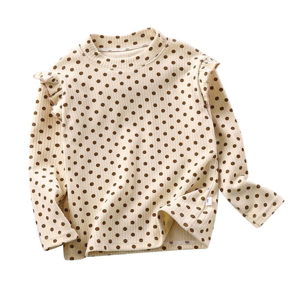 JLFKNG Leisure Girls T-shirts Loose Fit Basic Shirt Tops For Girls Long Sleeve Crew Neck Fashion Floral Printed Suitable For Dailywear, Party