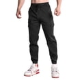 thumbnail image 1 of JLFKNG Men's Casual Pants Oversized Cargo Pants With Pockets Wide Leg Solid Color Streetwear Loose Fit Pants With Elastic Waist Design Comfy Mens Clothing, 1 of 7
