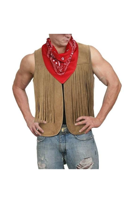 JLFKNG Men's Lightweight Bomber Jackets Casual Western Cowboy Jacket For Men Tassel Sleeveless Vest Buttons Up Hippop Suede Shirt Tops Comfy Mens Clothes