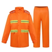 TOIMOTHCN JLFKNG Men's Two Tier Rain Suits Rain Jacket With Pants High Visibility Reflective Rain Gear Lounge Summer Sets