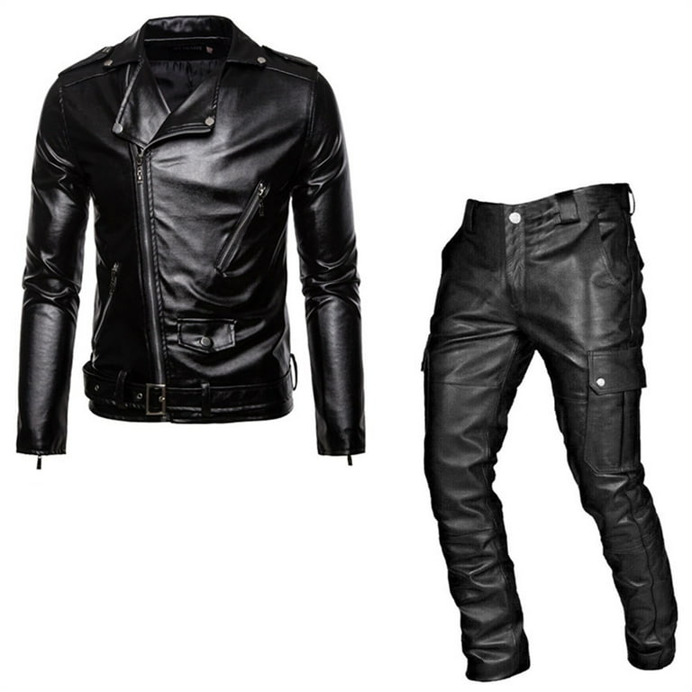 Athletic Outfits Set for Men Full Zip Hooded Jacket and