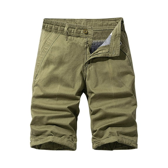 JLFKNG Mens Cargo Shorts Simple Solid Color Elastic Adjustable Waist Drawstring Cool Breathable Loose Fit Shorts With Pockets Straight Leg Suitable For Outdoor Activities