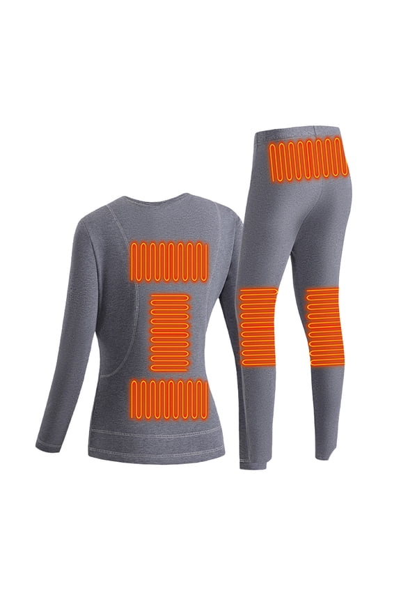 JLFKNG Mens Intelligent Electric Heating Plush Insulation Usb Charging Heating Clothes Bottoming Shirt Underwear Set Comfy Mens Sets