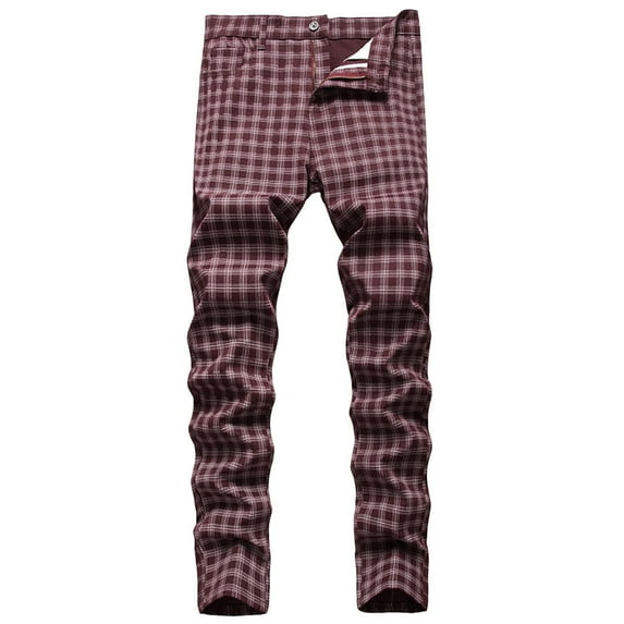 JLFKNG Mens Pants Business Elastic Formal Pants Breathable Slim Fit Trousers Simple Solid Color Suitable For Beach, Dates