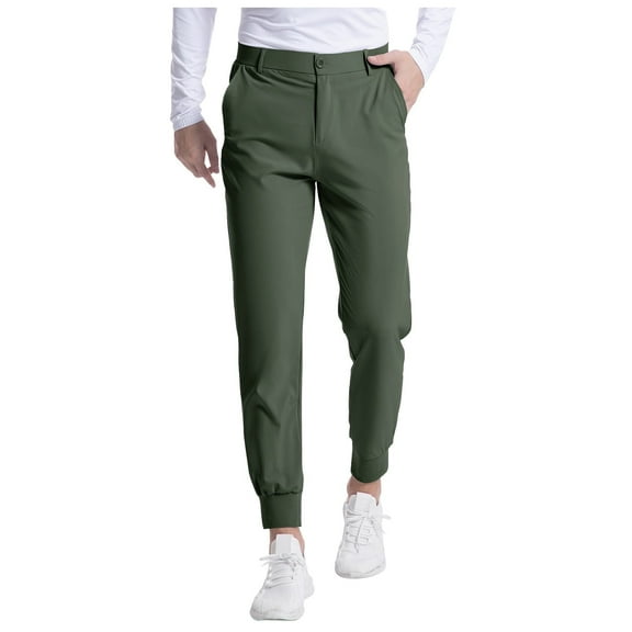 JLFKNG Mens Pants Fashion Slim Fit Sports Pants With Waist Elastic String Breathable Suitable For Beach, Dates