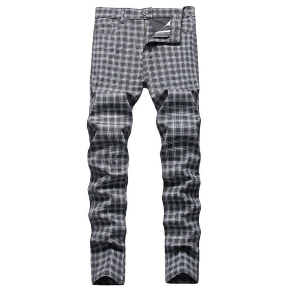 JLFKNG Mens Relaxed Fit Pants Business Elastic Formal Pants Breathable Slim Fit Trousers Simple Solid Color Mens Dailywear