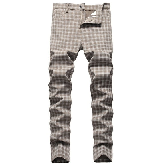 JLFKNG Mens Relaxed Fit Pants Business Elastic Formal Pants Breathable Slim Fit Trousers Simple Solid Color Suitable For Sports