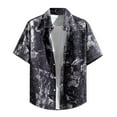 thumbnail image 1 of JLFKNG Mens Shirts Breathable Ice Silk Shirts Fashion Printed Short Sleeve Buttons Up Shirt Tops Breathable Loose Fit Comfy Summer Clothes, 1 of 3