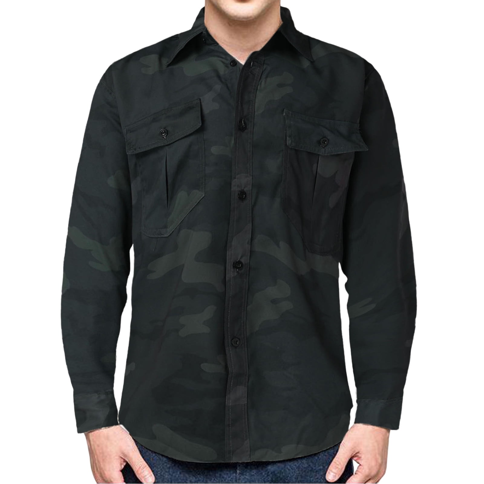 Camouflage Printed Loose-fit Knit Top main image 1