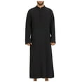 thumbnail image 1 of JLFKNG Mens Shirts Fashion Embroidered Shirts For Men Solid Color Breathable Loose Fit Travel Robe Lounge Clothing Fot Men, 1 of 8