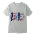 thumbnail image 1 of JLFKNG Mens Shirts Independence Day Style Letter Printed Patriotic Shirts For Men Short Sleeve Crew Neck Breathable Loose Fit Comfy Mens Clothes, 1 of 4
