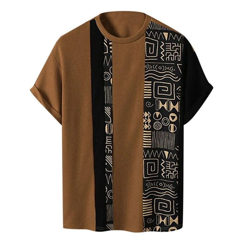 JLFKNG Mens Short Sleeve T Shirt Casual Printed Round Neck T Shirts Short Sleeve Pullover Barethable Slim Fit Tee Tops Street Style Comfy Summer Clothes Walmart