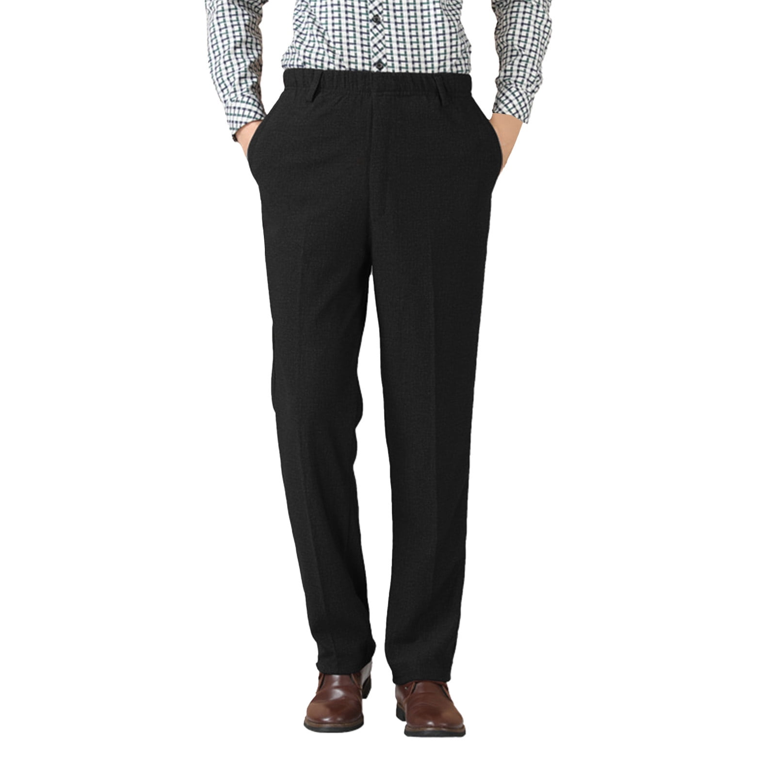 Casual Pants Slim Straight Leg Pants Men's High Waist Casual Pants Slim-Fitting Straight Pants