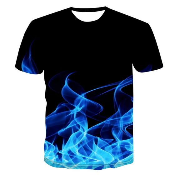 JLFKNG Mens Summer T-Shirts Fashion Color Printed Tee Shirts Round Neck Short Sleeve T Shirts Breathable Loose Fit Suitable For Vacation