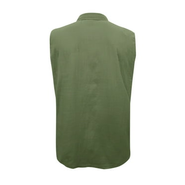 JLFKNG Mens Tank Top Simple Solid Color Tank Tops Casual V Neck Sleeveless Slim Fit Brathable Shirt Tops With Pockets Comfy Summer Clothes