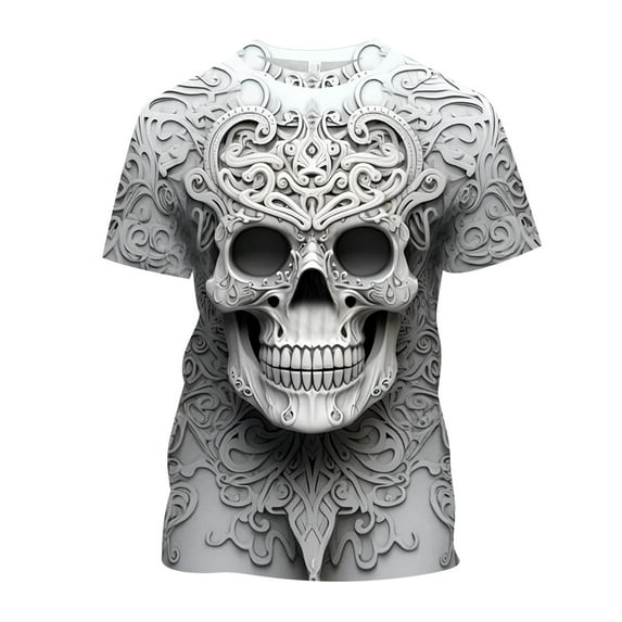 JLFKNG Mens Tee Shirts 3D Cool Round Neck Short Sleeved T Shirt Fashion Short Sleeved T Shirt Fit For Hiking, Camping Or Other Outdoor Sports