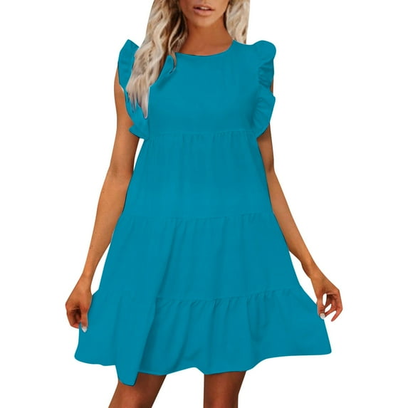 JLFKNG Summer Dresses For Women Fashion Bohemian Oversized Dress Loose Fit Resort V Neck Slim Fit Dresses For Women Comfy Ladys Sundress