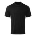 thumbnail image 1 of JLFKNG Summer Mens Cool T Shirt Summer Breathable Short Sleeve T Shirt For Men Solid Color Button Lapel Bottoming Shirts With Pockets Lounge Clothing For Men, 1 of 5